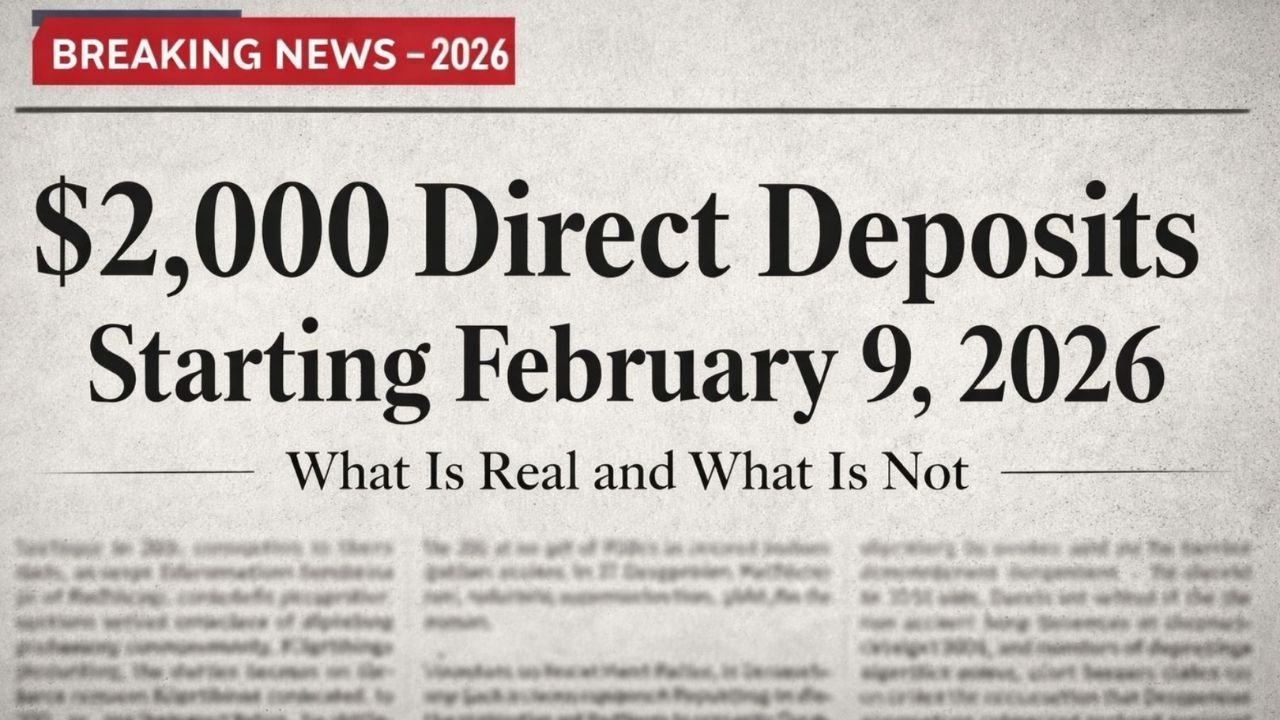 $2,000 Direct Deposits Starting February 9, 2026 — What Is Real and What Is Not